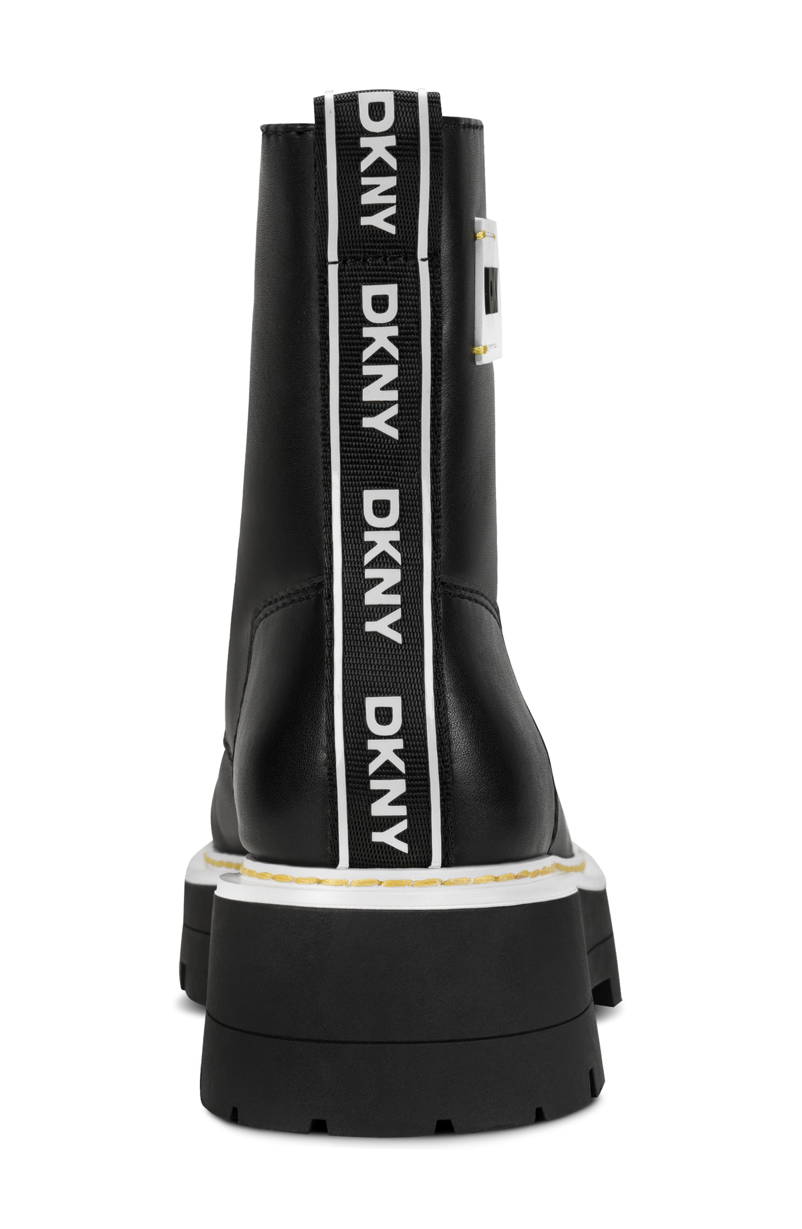 DKNY Shayden Lug Sole Bootie, Alternate, color, Black