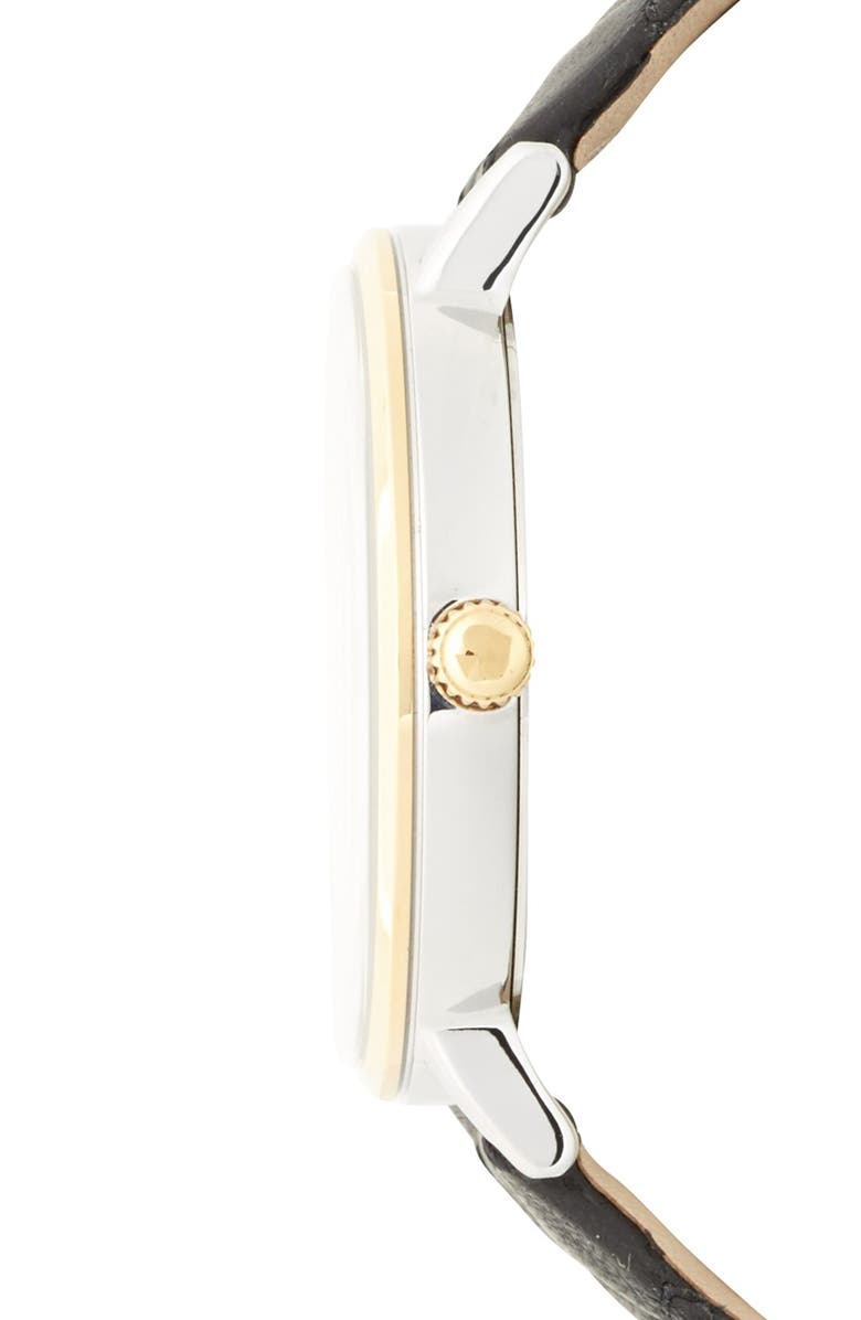 Kate Spade New York 'metro grand' quilted strap watch, 38mm, Alternate, color, 