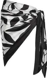 Max Mara Beach Foam Print Silk Sarong