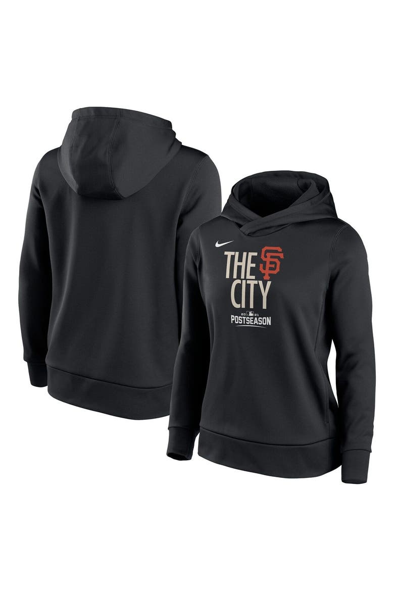 Women's Nike Black San Francisco Giants Postseason Dugout Pullover Hoodie, Main, color, Black