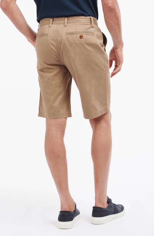 Barbour City Neuston Flat Front Chino Shorts In Brown