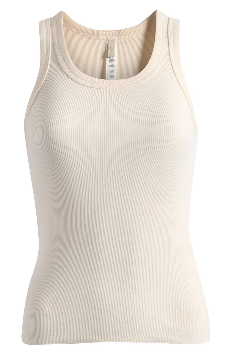 SKIMS Scoop Cotton Rib Tank, Main, color, Marble