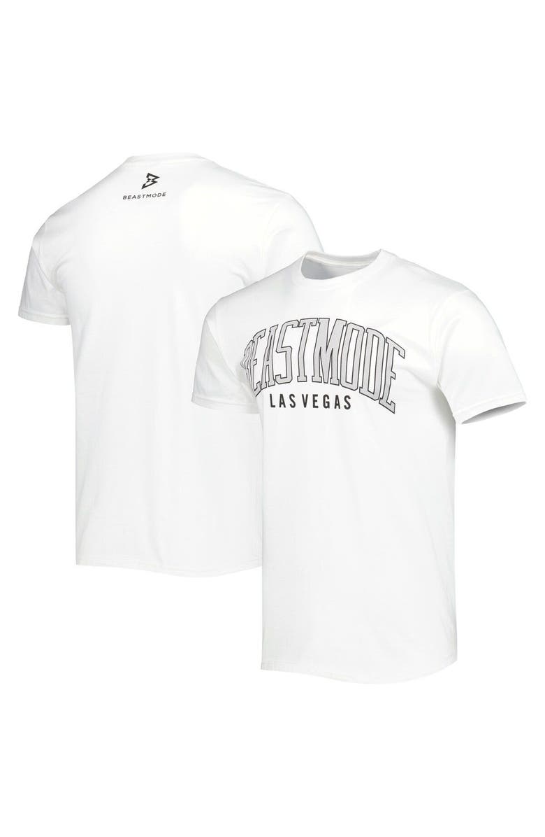Beast Mode Men's White Beast Mode Logo Collegiate T-Shirt, Main, color, 