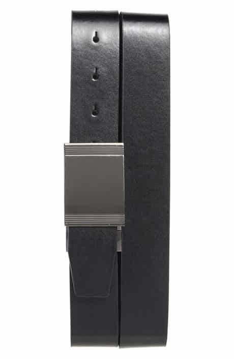 Steve Madden Plaque Reversible Leather Belt