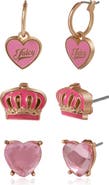 Juicy Couture Kids Kids 3-Pair Earring Set