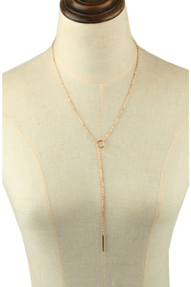 Bar Loop My Necklace, Alternate, color, GOLD
