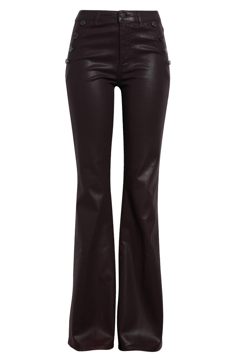 Ramy Brook Helena High Waist Coated Bootcut Jeans, Alternate, color, Blackberry Coated