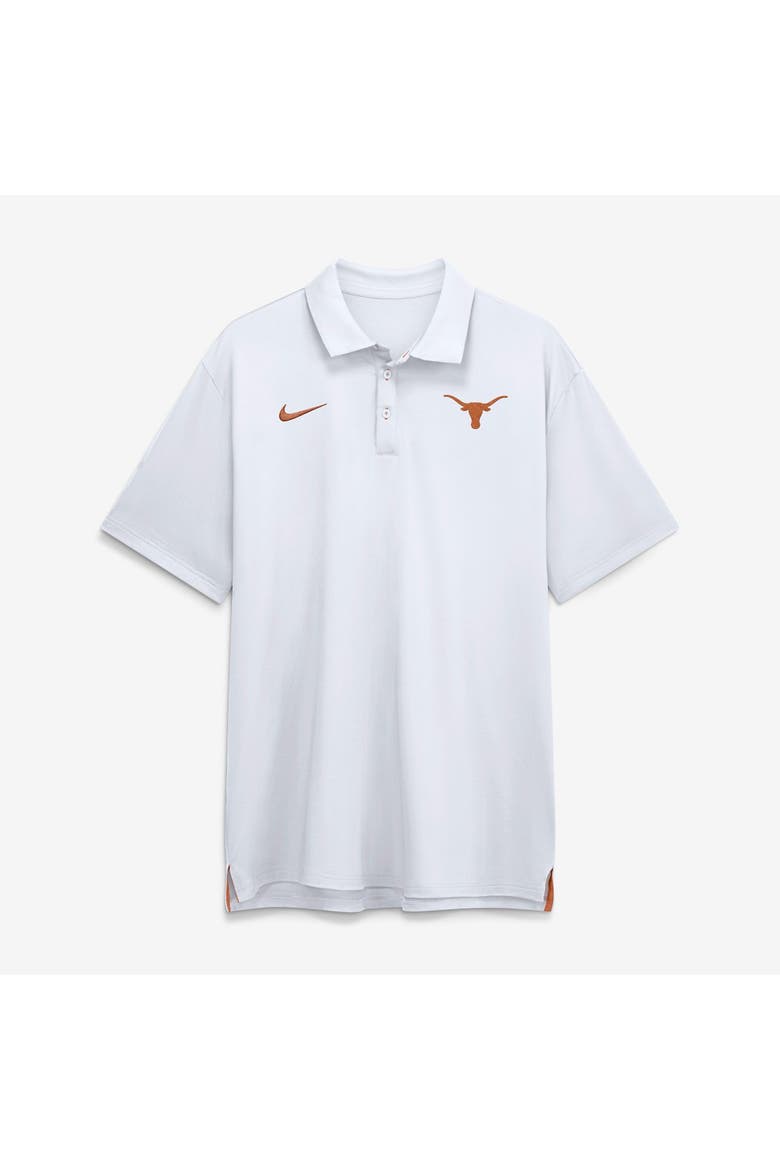 Men's Nike White Texas Longhorns 2026 Sideline Tour Dri-FIT Polo, Main, color, White