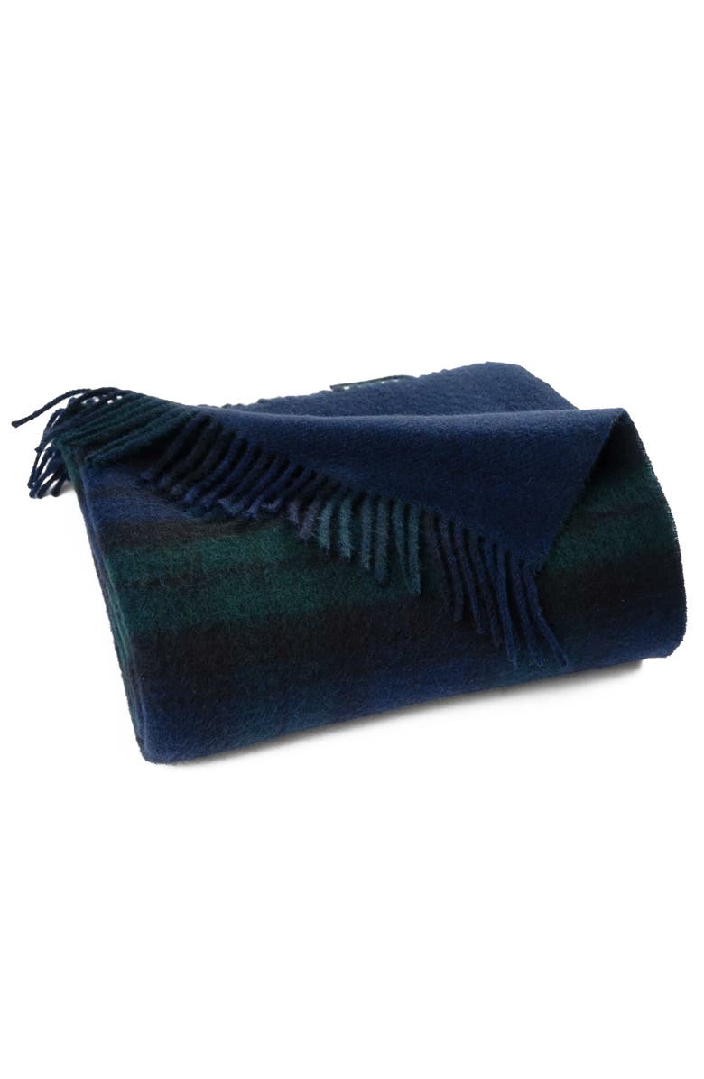 Prince of Scots Double Merino Wool Reversible Throw, Main, color, Black Watch