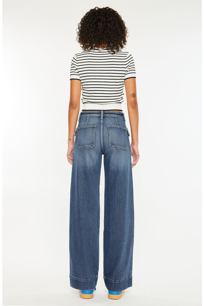 Luka High Rise Wide Leg Jeans, Alternate, color, Dark Wash