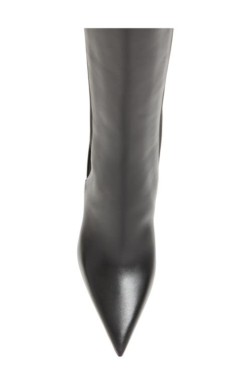 Christian Louboutin Pumppie Botta Red Sole Leather Knee-high Boots In Black