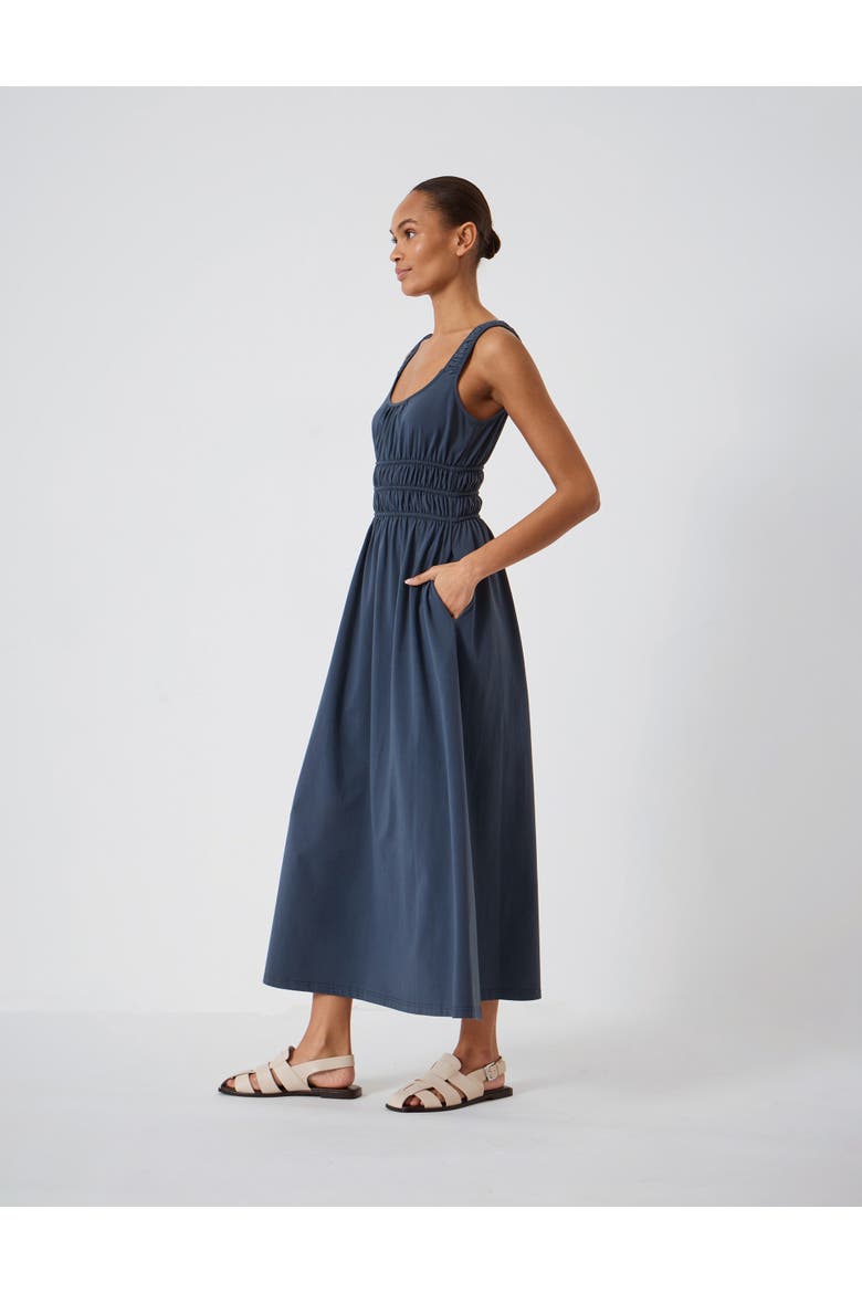 scoop neck casual maxi dress KSTM Sleeveless Scoop Neck Maxi Dress With Wide Straps Flowy A-Line Silhouette Summer Vacation Casual Long Dress,M