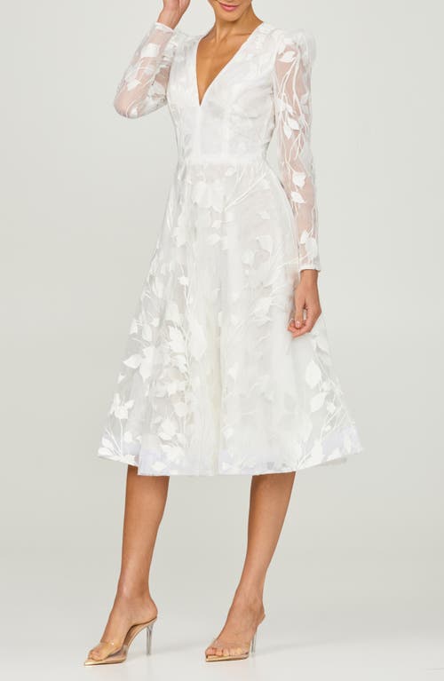 HELSI HELSI PARKER EMBROIDERED LONG SLEEVE COCKTAIL DRESS