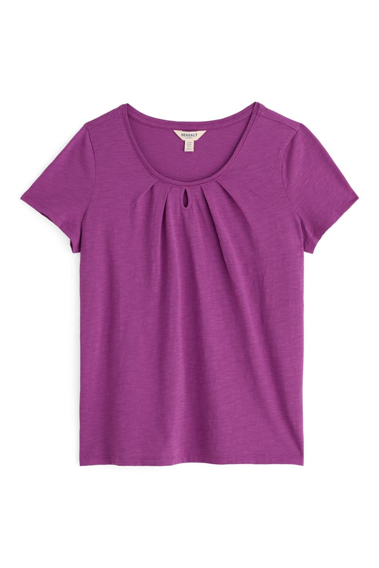 Appletree Keyhole Organic Cotton T-Shirt, Alternate, color, WILD ORCHID