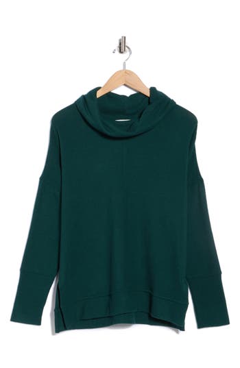 Caslon ® Cowl Neck Long Sleeve Tunic Top In Green