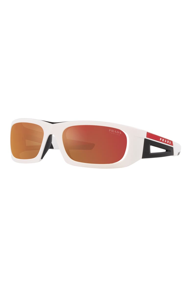 59mm Gradient Irregular Sunglasses, Alternate, color, ORANGE