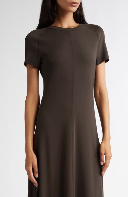 Totême Black Fluid Jersey Long Dress In Brown