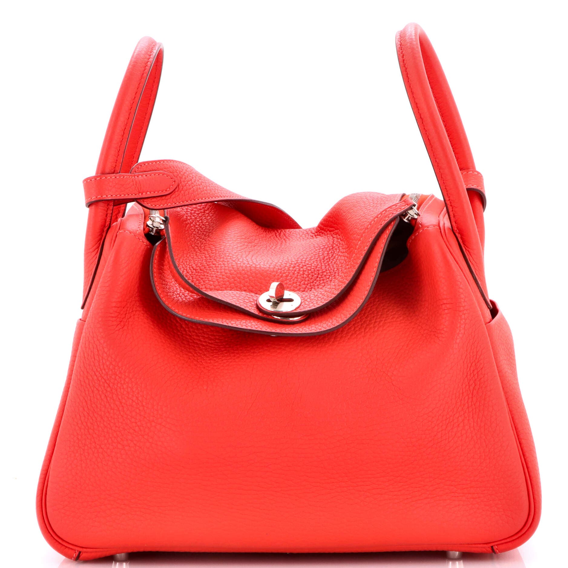Pre-Owned Hermes Lindy Bag Clemence 30, Main, color, Rouge Pivoine
