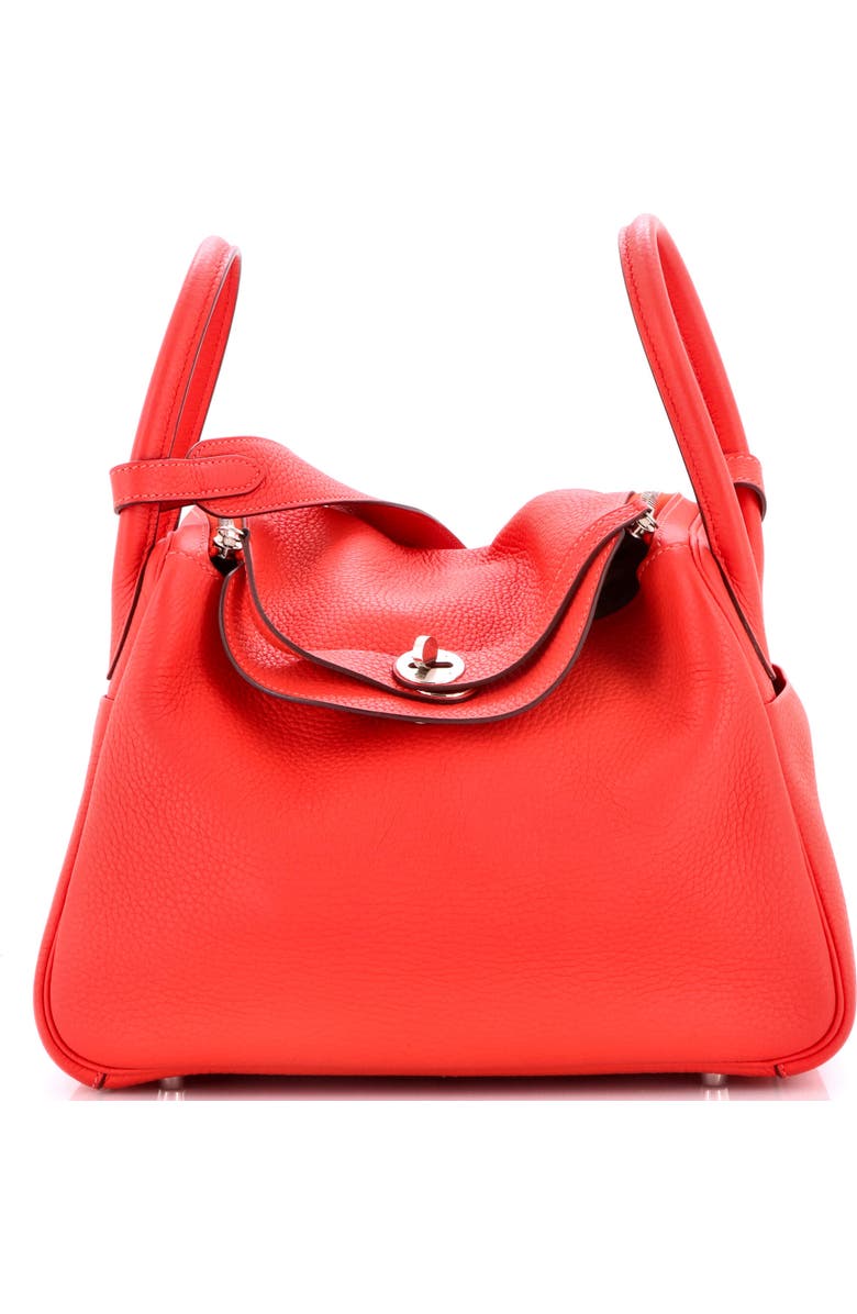 Pre-Owned Hermes Lindy Bag Clemence 30, Main, color, Rouge Pivoine