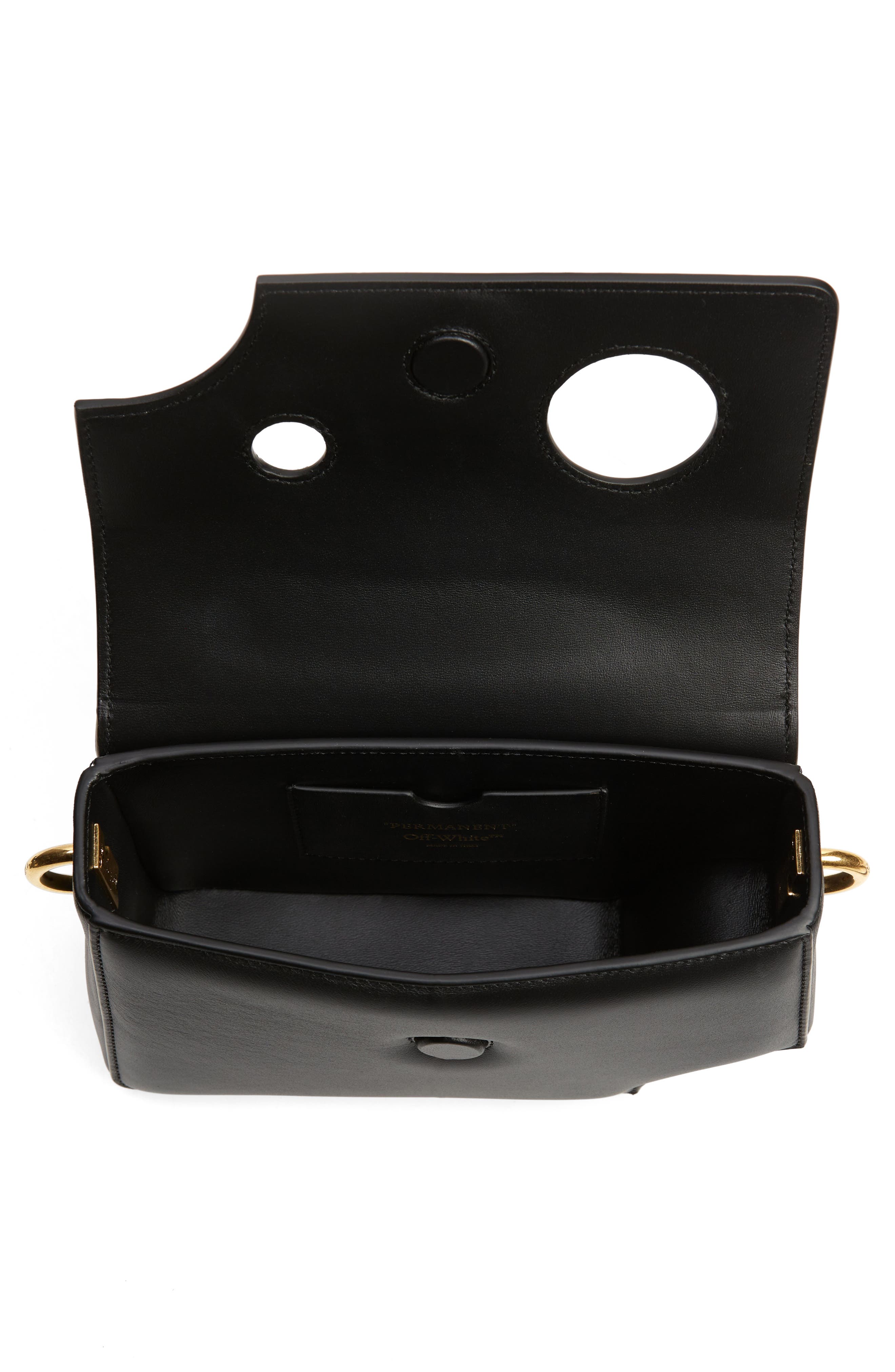 Off-White Burrow 22 Leather Shoulder Bag, Alternate, color, 