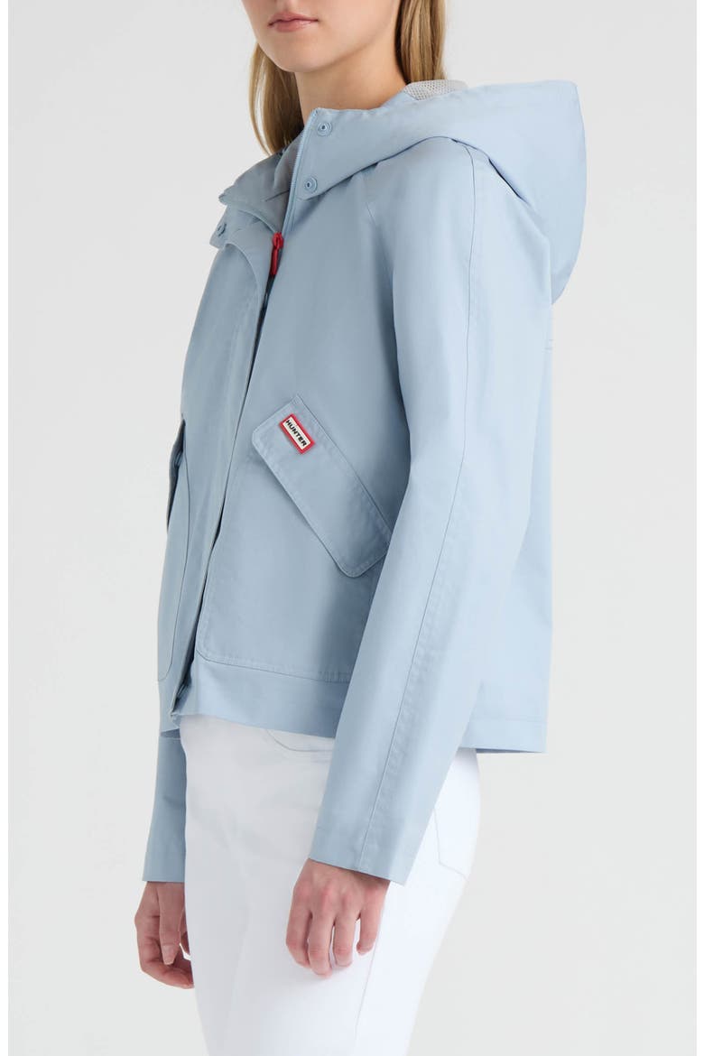 Julia Hooded Waterproof Rain Jacket, Alternate, color, WASHED BLUE