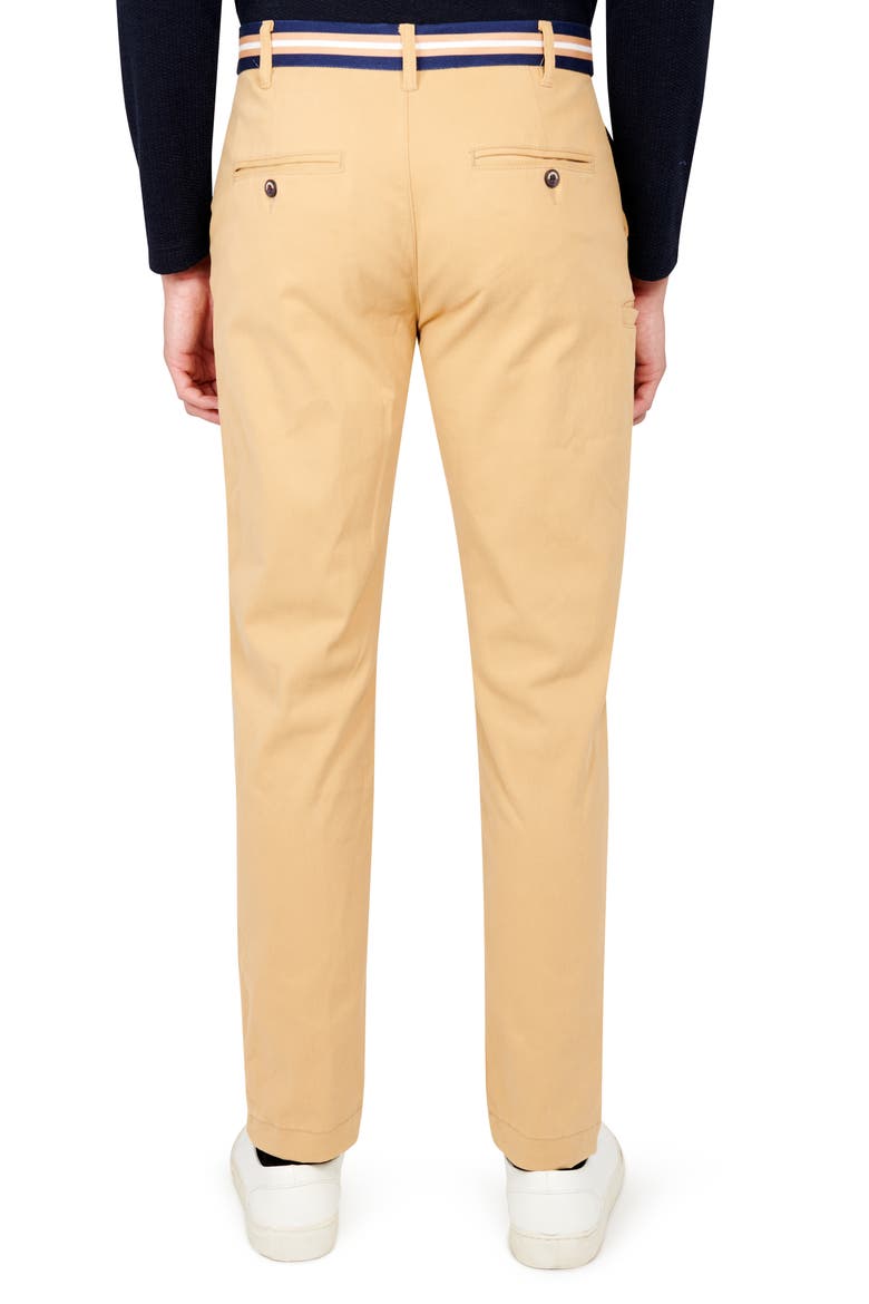 Slim Fit Solid Cotton Stretch Pants, Alternate, color, TAN