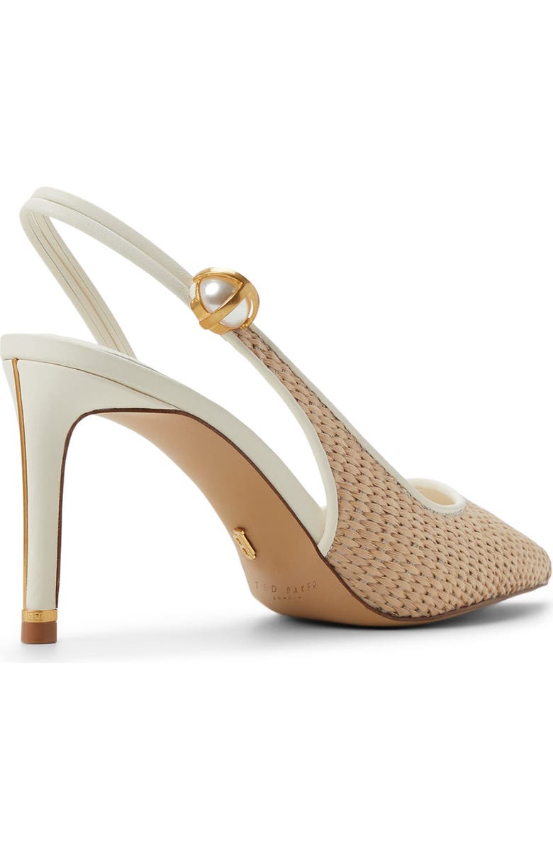 Ted Baker London Sadie Pointed Toe Slingback Pump, Alternate, color, Natural