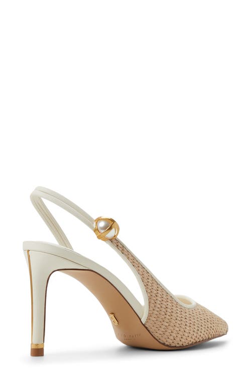 Ted Baker London Sadie Pointed Toe Slingback Pump In Natural