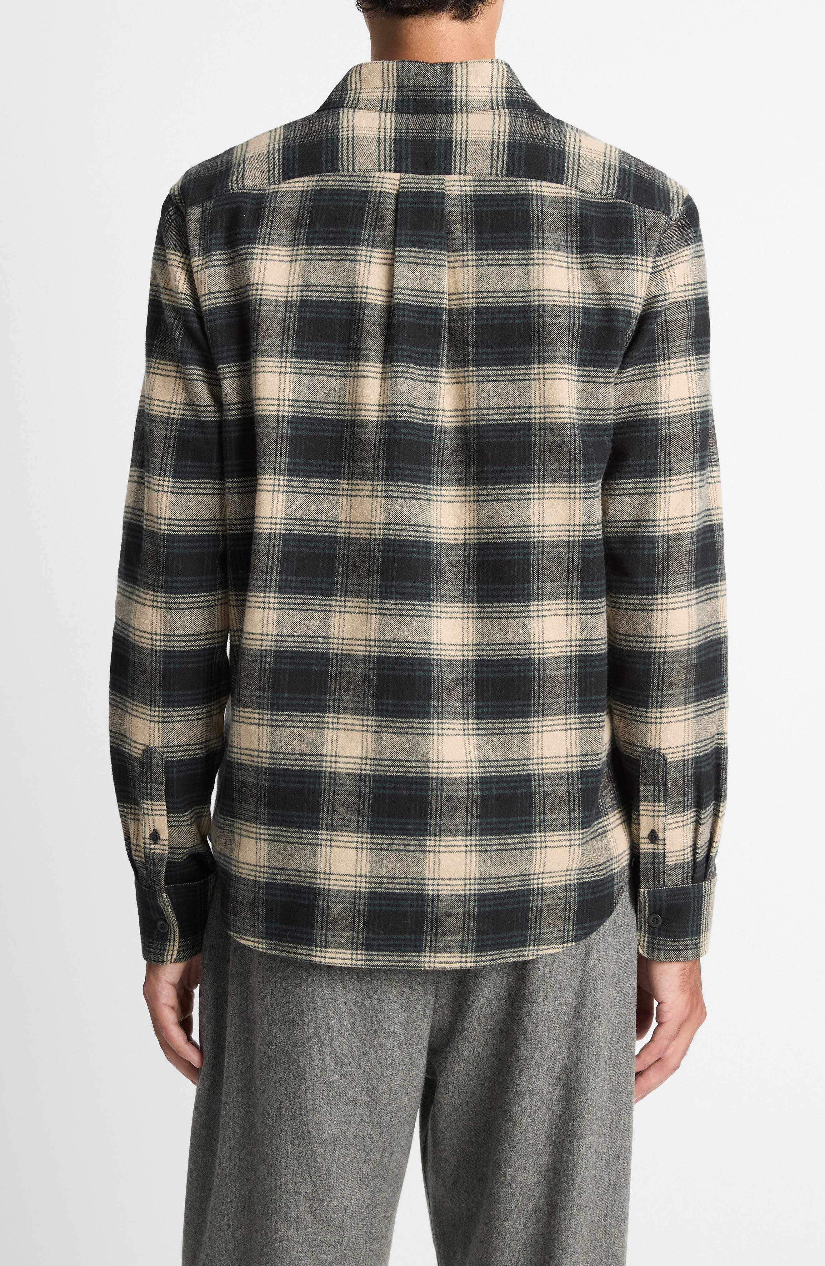 Bowden Plaid Cotton Popover Shirt - image 2