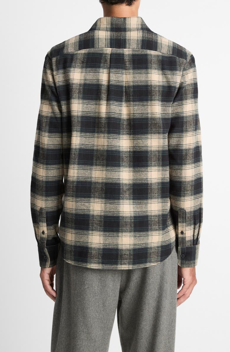 Vince Bowden Plaid Cotton Popover Shirt, Alternate, color, Black Combo