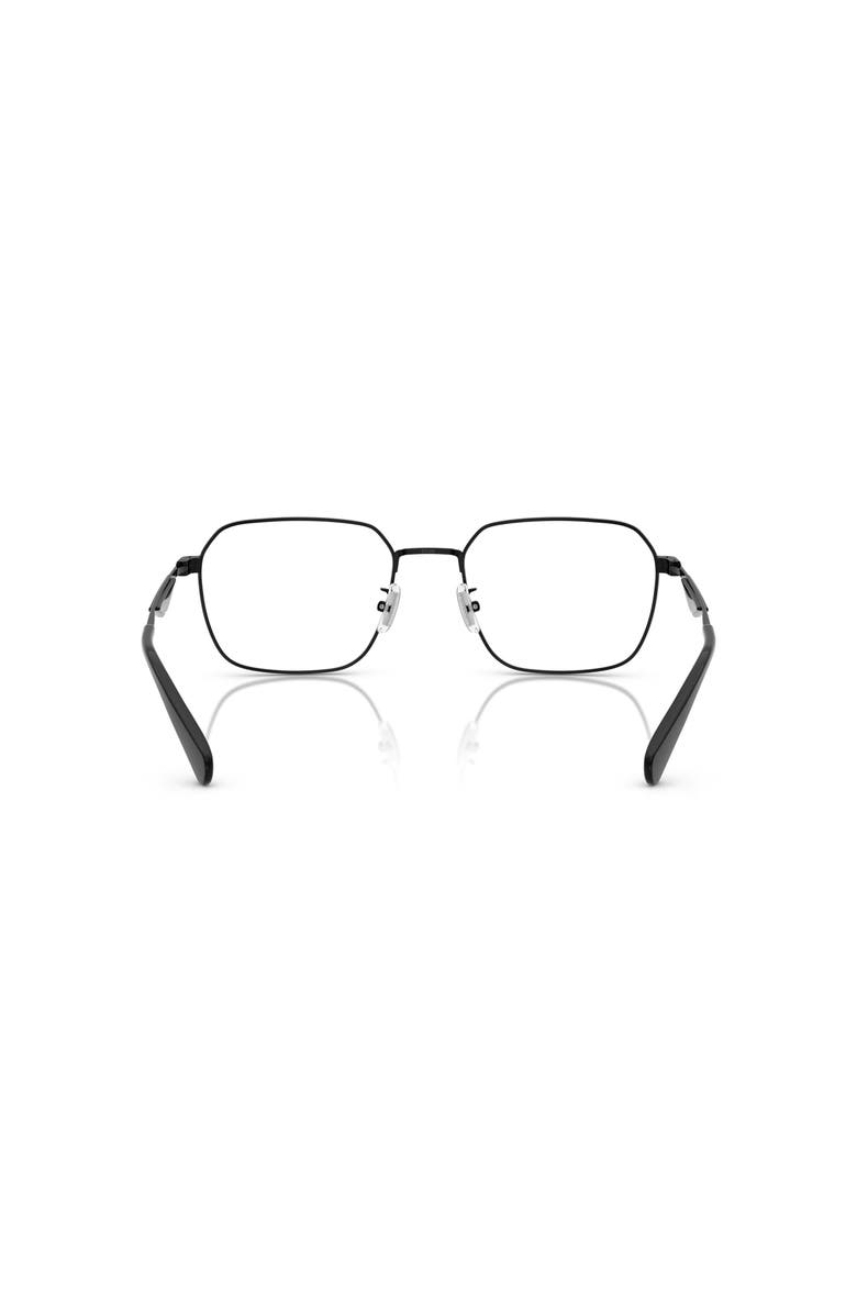 COACH 54mm Irregular optical glasses, Alternate, color, Black