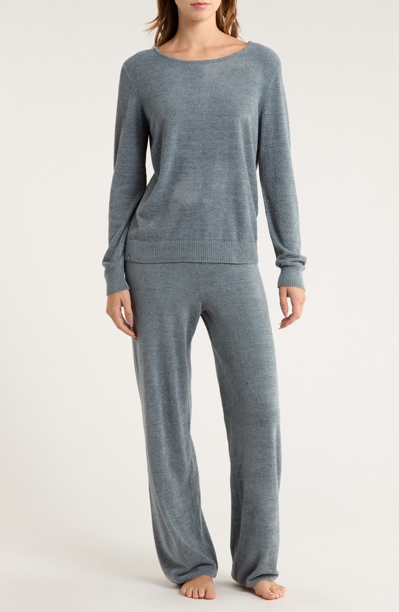 Barefoot Dreams<sup>®</sup> CozyChic<sup>®</sup> Ultra Lite<sup>®</sup> Boat Neck Pajamas, Main, color, Blue Cove