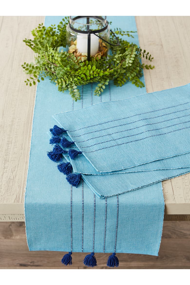 Thera Stripe Blue Placemat Set/6, Alternate, color, Blue