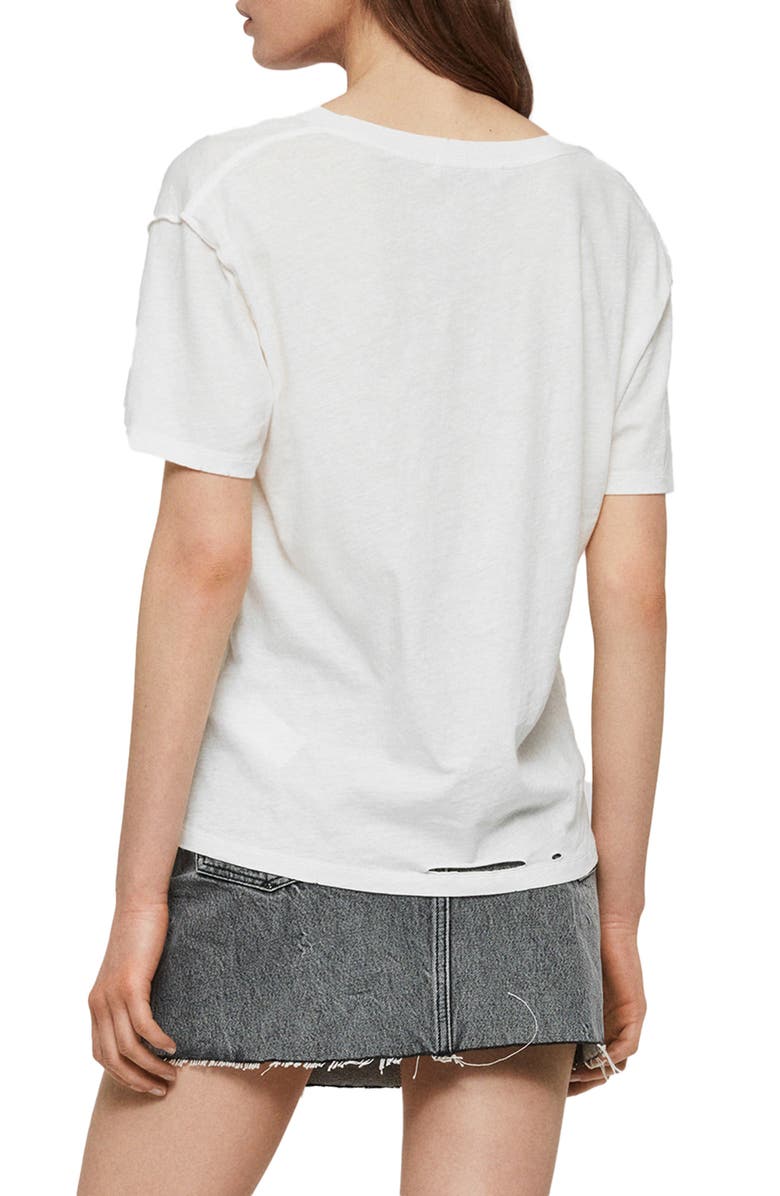 AllSaints Dime V-Neck Tee, Alternate, color,