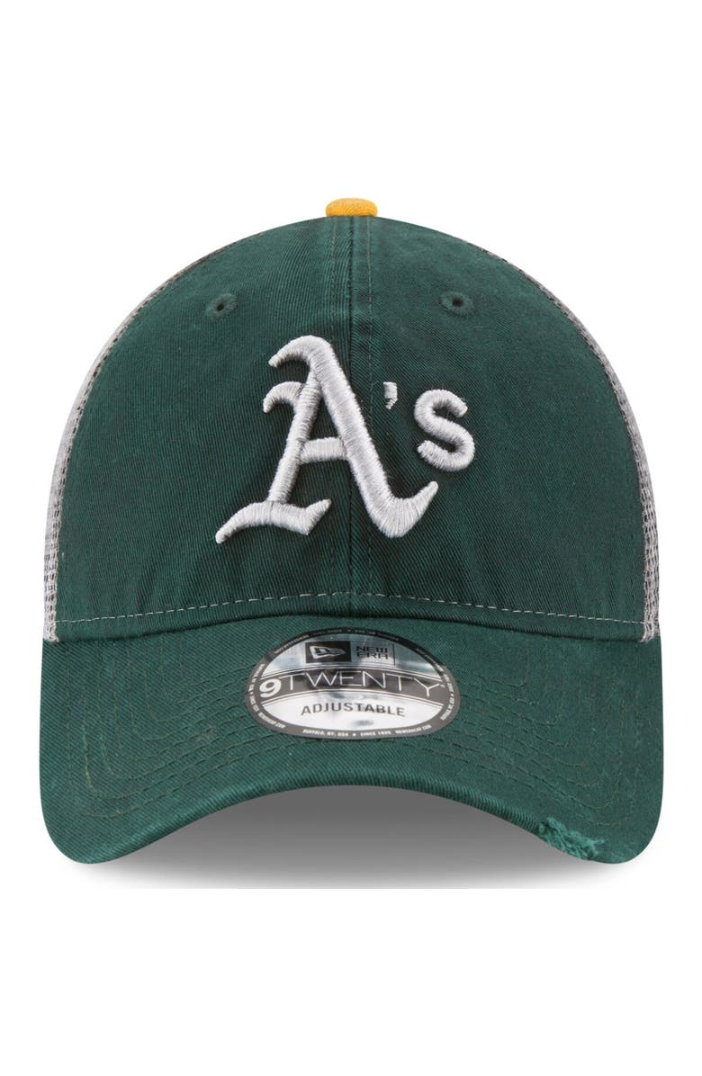 New Era Men's New Era Green Oakland Athletics Team Rustic 9TWENTY Trucker Adjustable Hat, Alternate, color, 