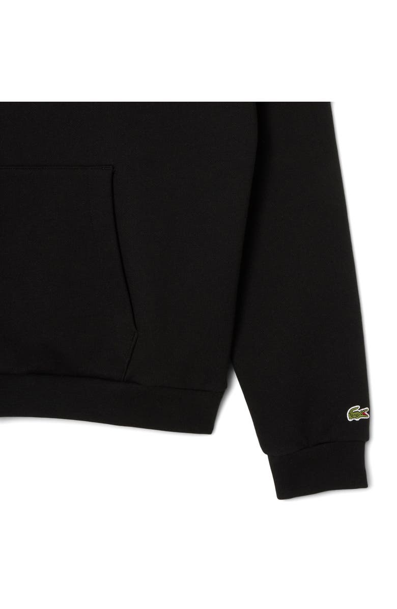 Lacoste Graphic Hoodie Sweatshirt, Alternate, color, Black