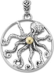 SAMUEL B. Octopus Two-Tone Pendant