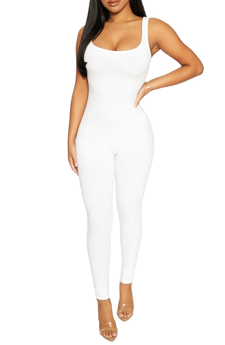 Naked Wardrobe All Snatched Sleeveless Jumpsuit, Main, color,