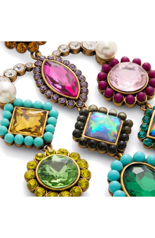 Kurt Geiger London Multicolor Crystal Chandeleir Drop Earrings In Multi