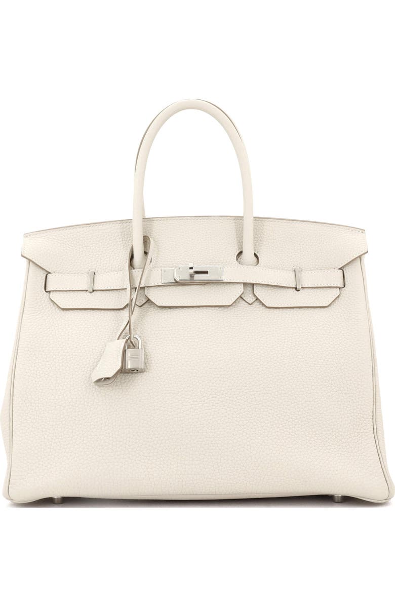 Pre-Owned Hermes Birkin Handbag Light Togo with Palladium Hardware 35, Main, color, Beton