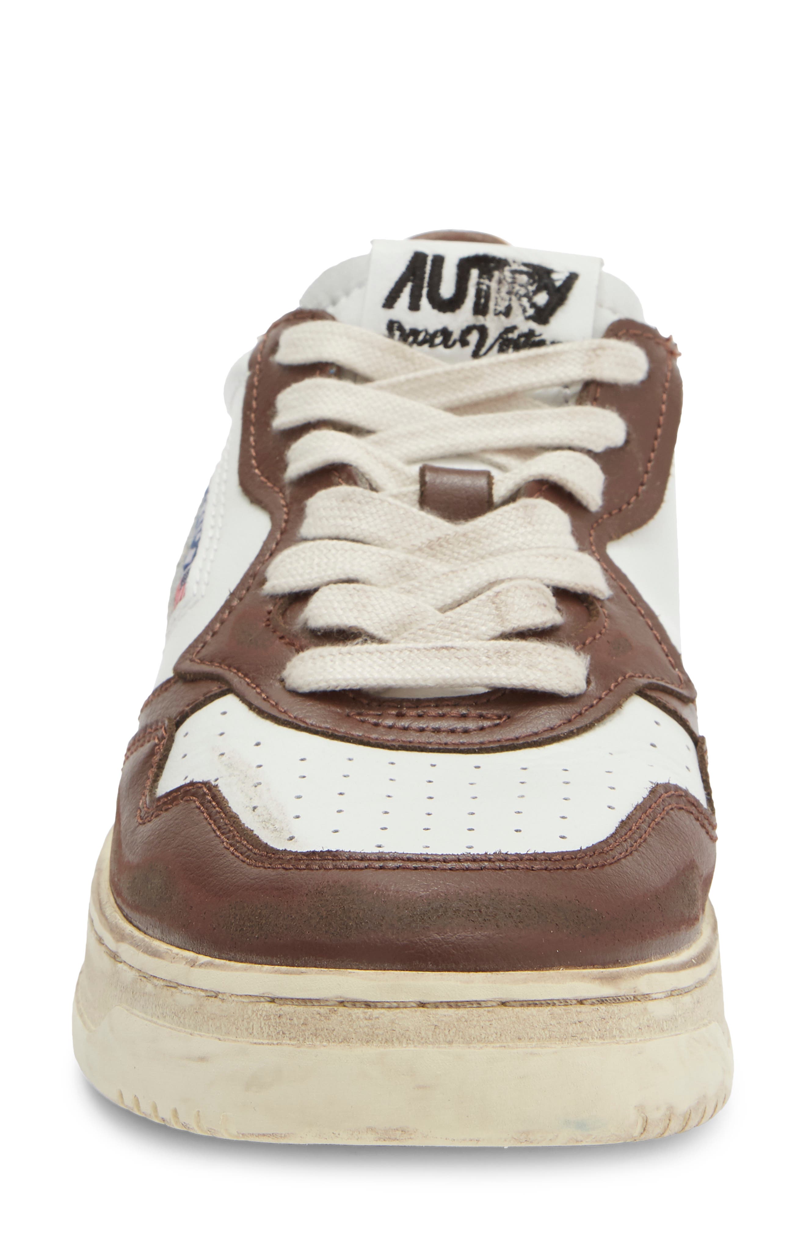 Retro Low Sneaker, Alternate, color, LEAT/ LEAT WHT/ BRN/ HON