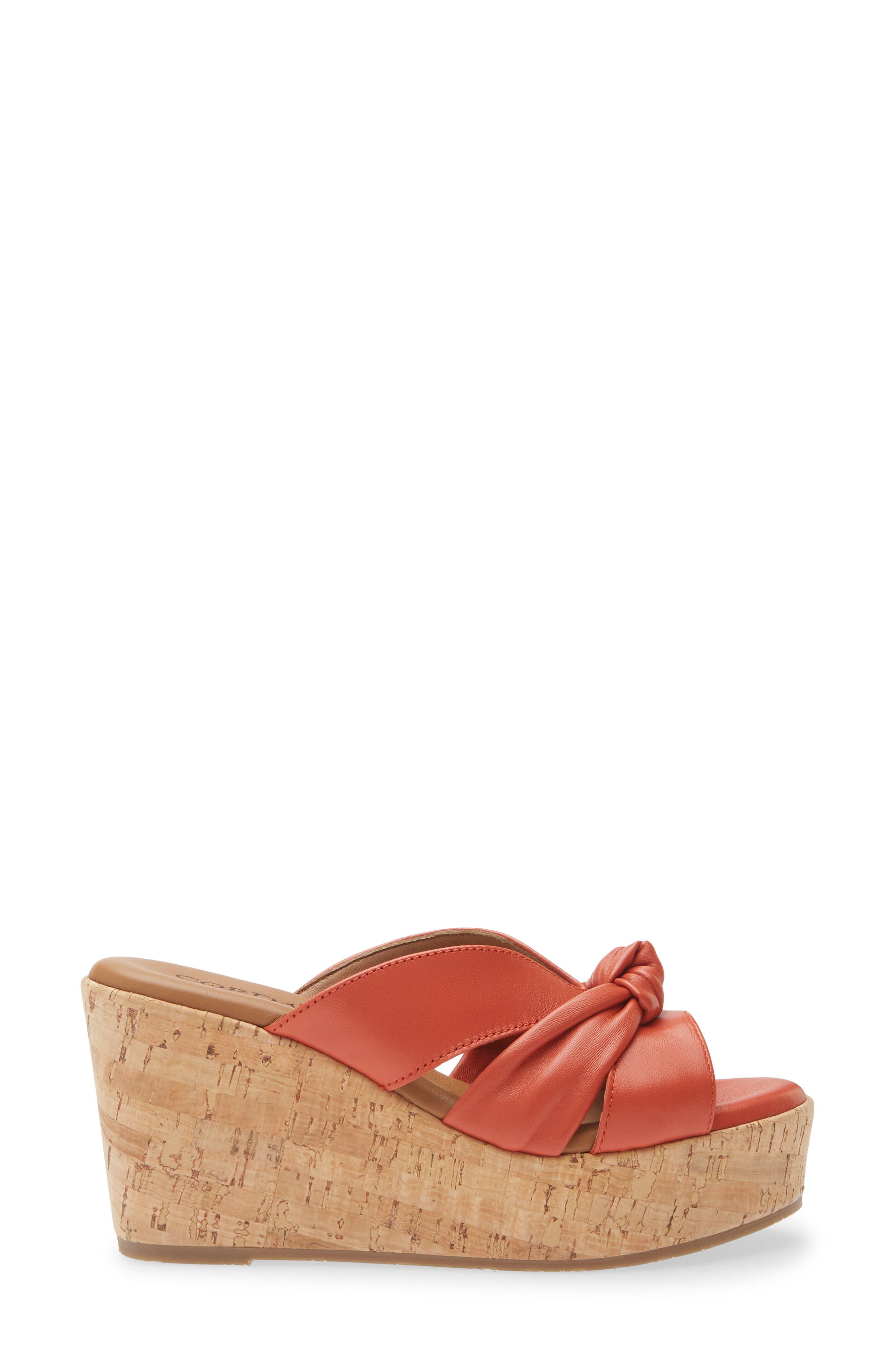Cordani Dumont Platform Wedge Slide Sandal, Alternate, color, Mango Leather