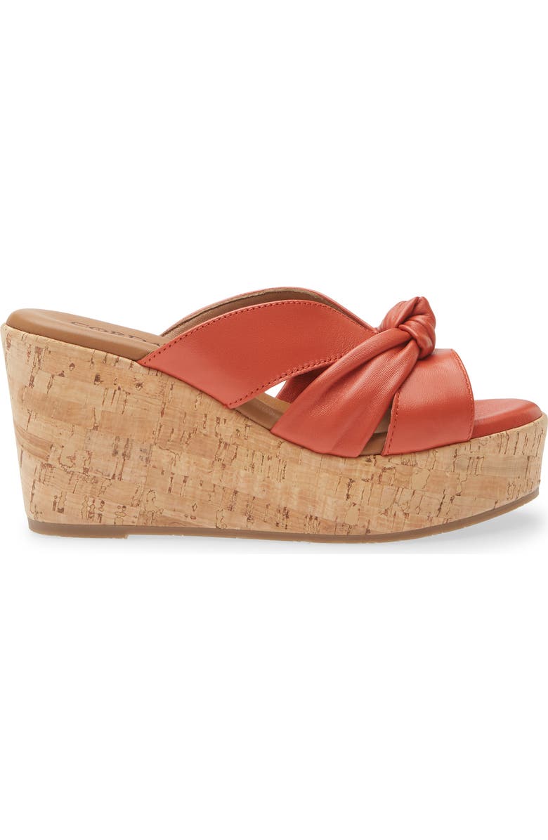 Cordani Dumont Platform Wedge Slide Sandal, Alternate, color, Mango Leather