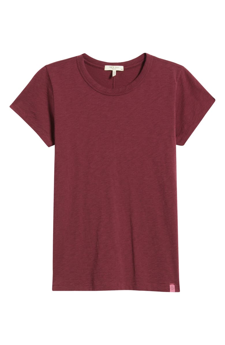rag & bone The Slub Cotton T-Shirt, Alternate, color, Burgundy