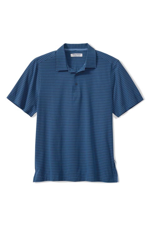 Bahama Coast Fades Away Stripe IslandZone® Polo (Big & Tall)