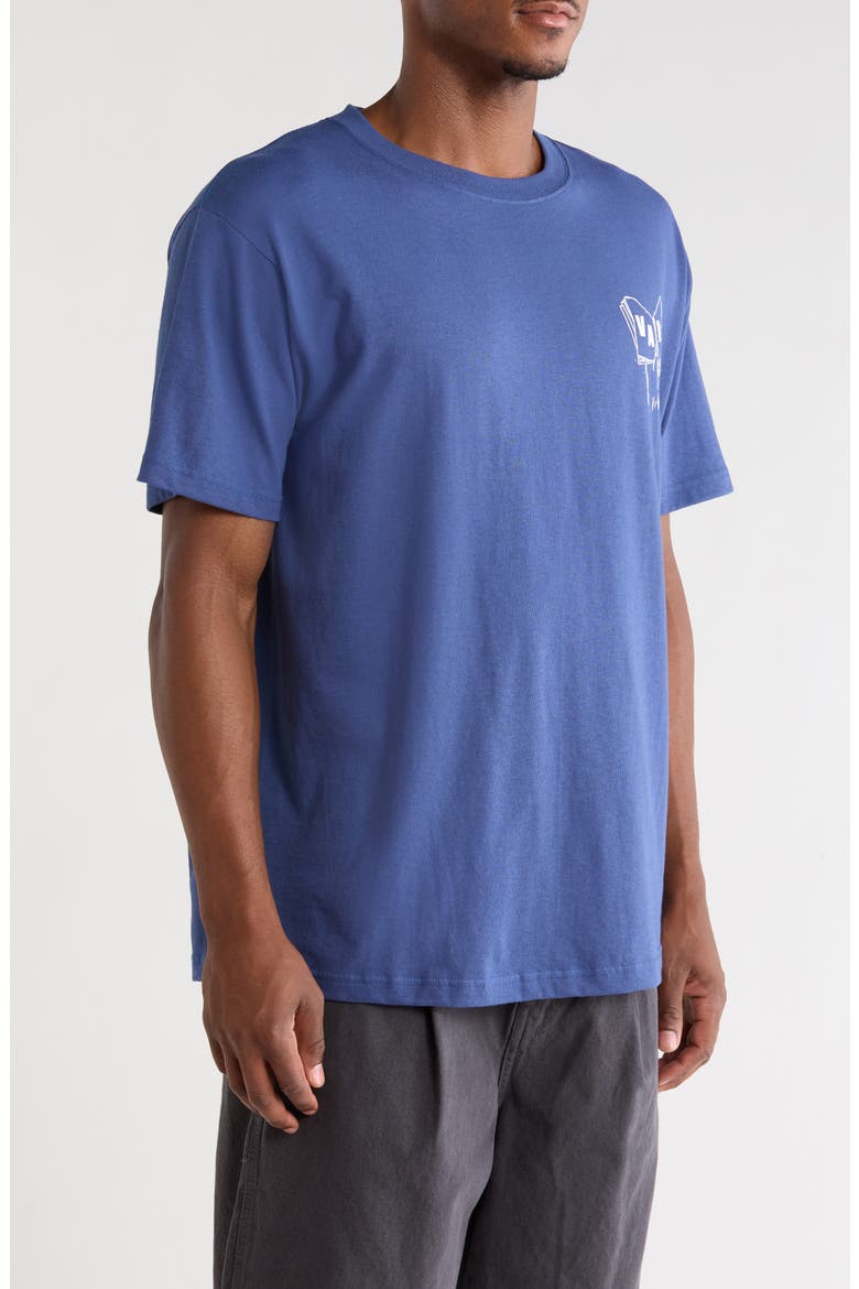 All's Well Cotton Graphic T-Shirt, Alternate, color, TRUE NAVY