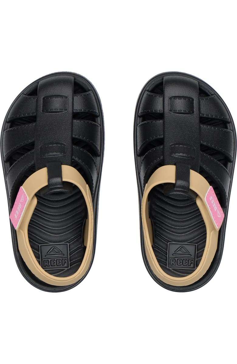 Reef Kids' Totally Beachin Sandal, Alternate, color, Black/ Tan