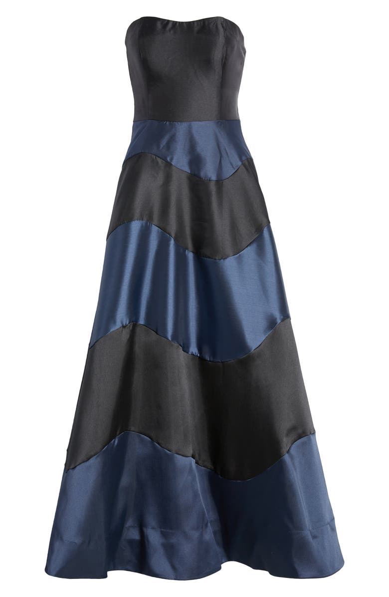 Hutch Rena Colorblock Strapless Gown, Alternate, color, 