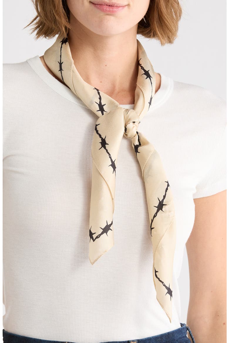 Heart Silk Square Scarf, Main, color, BLUSH