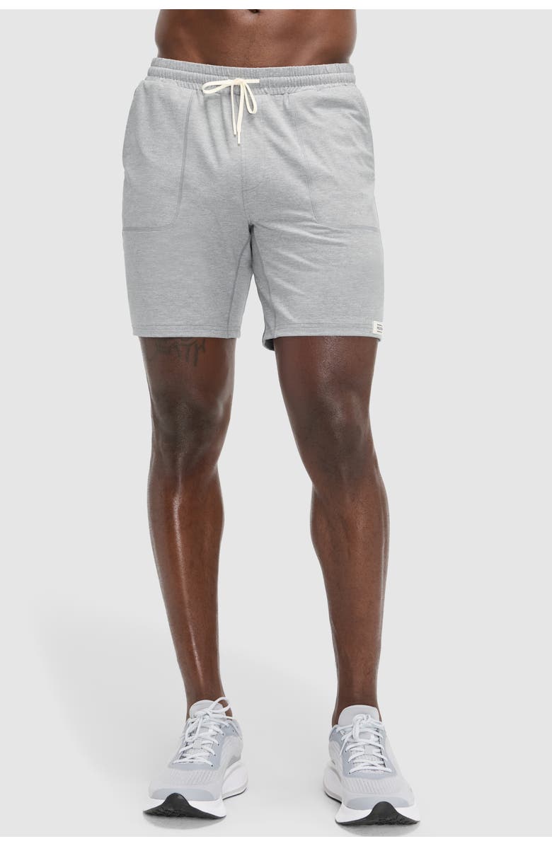Peloton Dreamblend 7" Contrast Flatlock Short, Alternate, color, Light Heather Grey